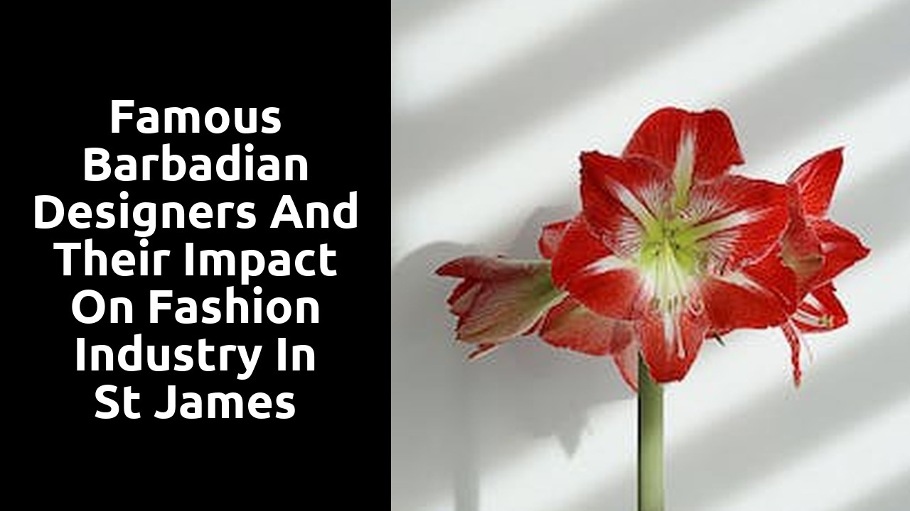 Famous Barbadian designers and their impact on fashion industry in St James