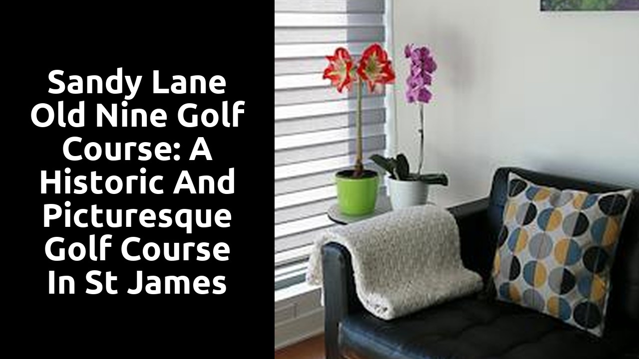 Sandy Lane Old Nine Golf Course: A Historic and Picturesque Golf Course in St James Barbados